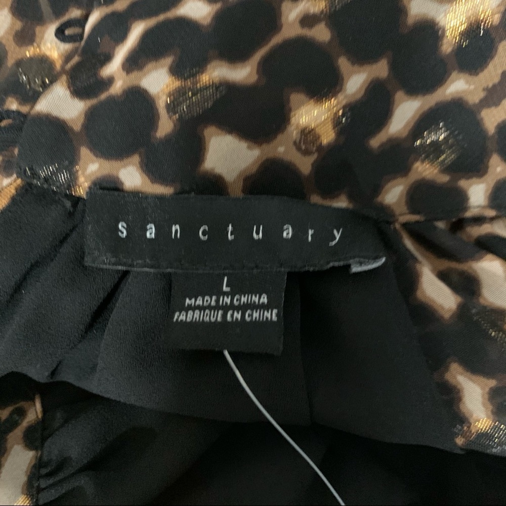 Sanctuary New Heights Metallic Animal Print‎ Blouse - Picture 10 of 10